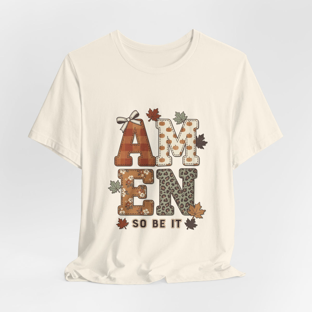 Amen So Be It Tee | Christian Autumn, Fall Leaves & Pumpkin Script