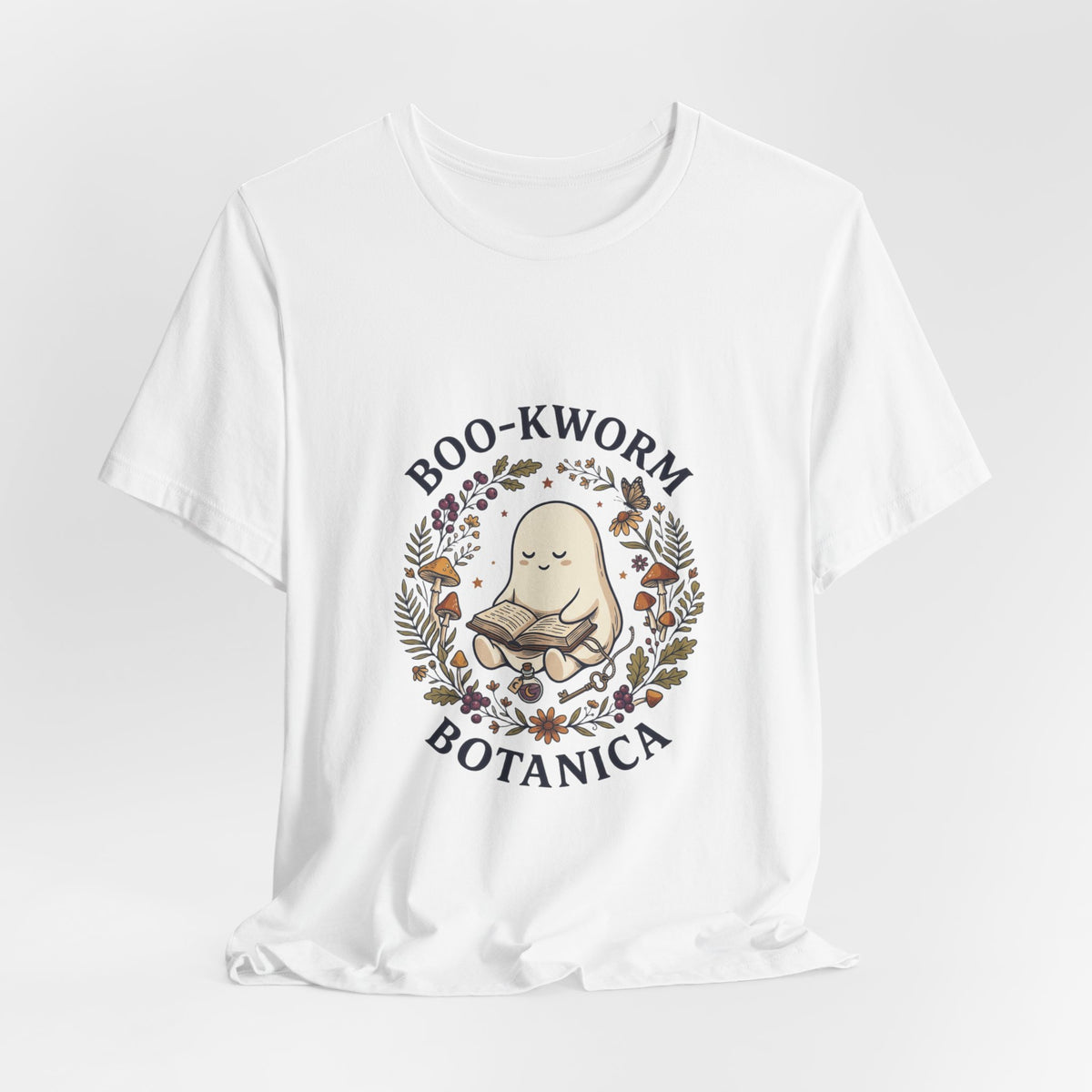 Boo-Kworm Botanica Tee | Spooky Reader, Cute Ghost Reading