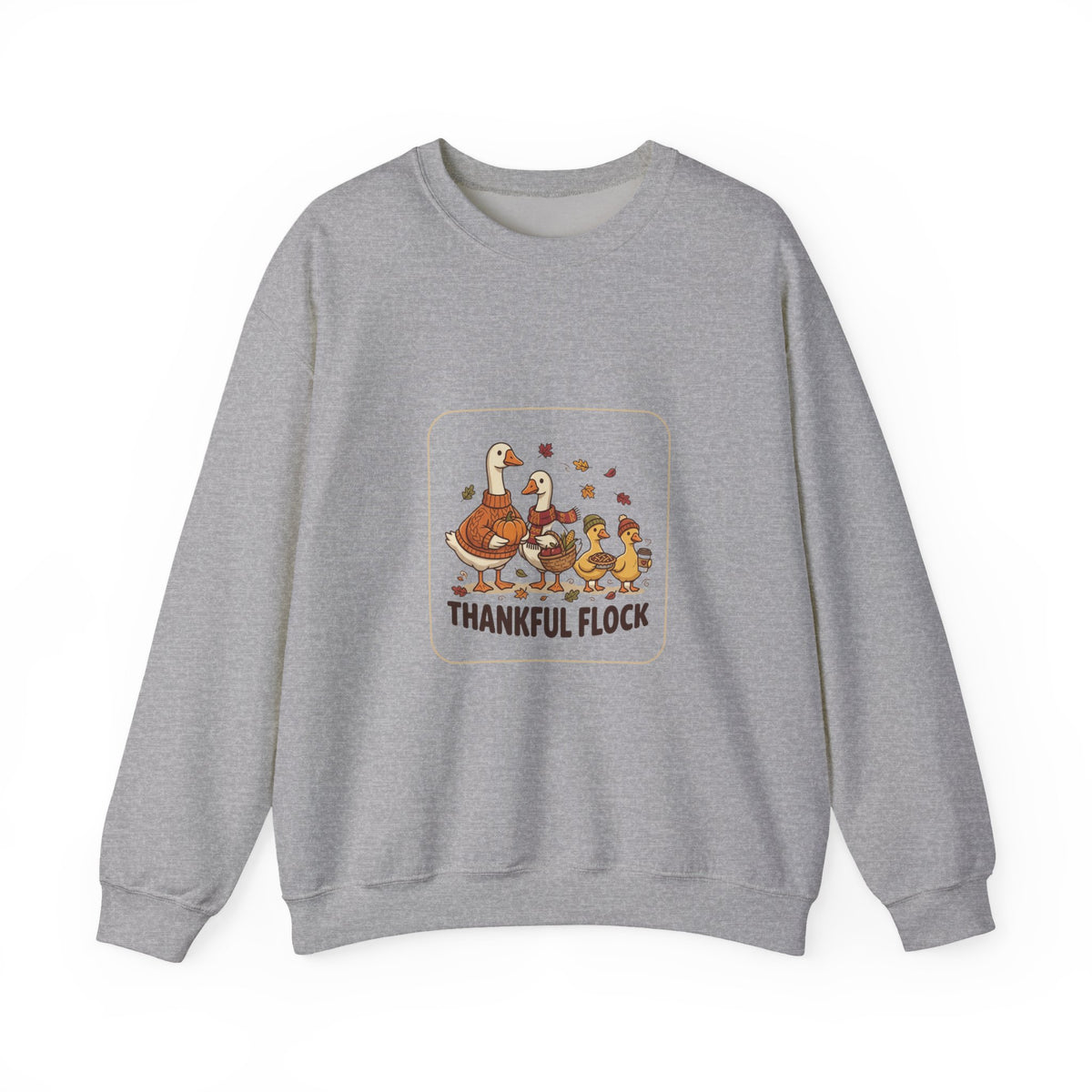 Thankful Flock Sweatshirt | Thanksgiving Turkeys, Fall Leaves, Harvest Cozy