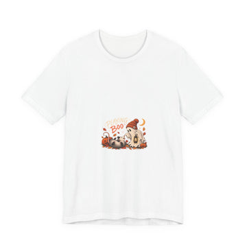 Halloween Raccoon & Ghost Tee - Playfully Boo Pumpkin Shirt