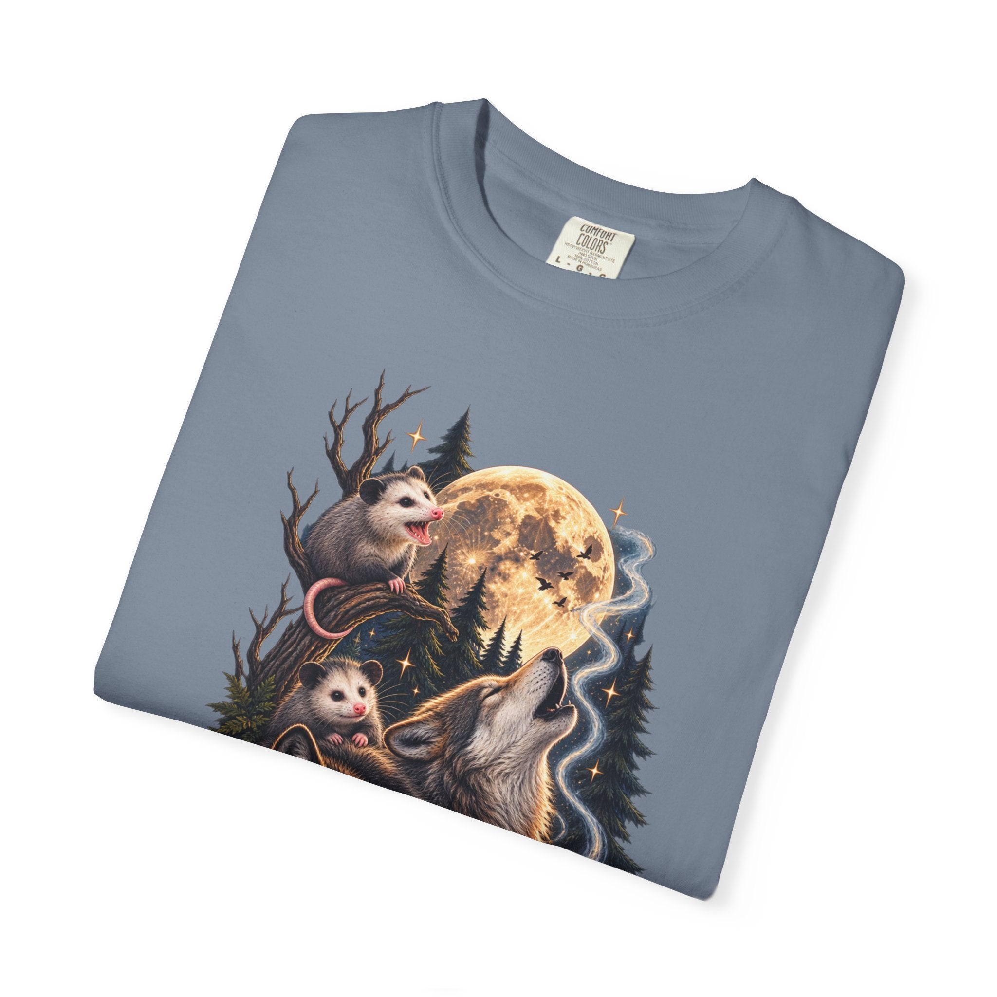 Wolf Moon Graphic T-Shirt — Wolves, Forest & Full Moon Nature Tee