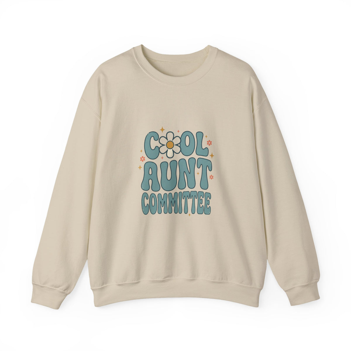 Cool Aunt Committee Sweatshirt | Auntie Apparel, Retro Daisy Graphic