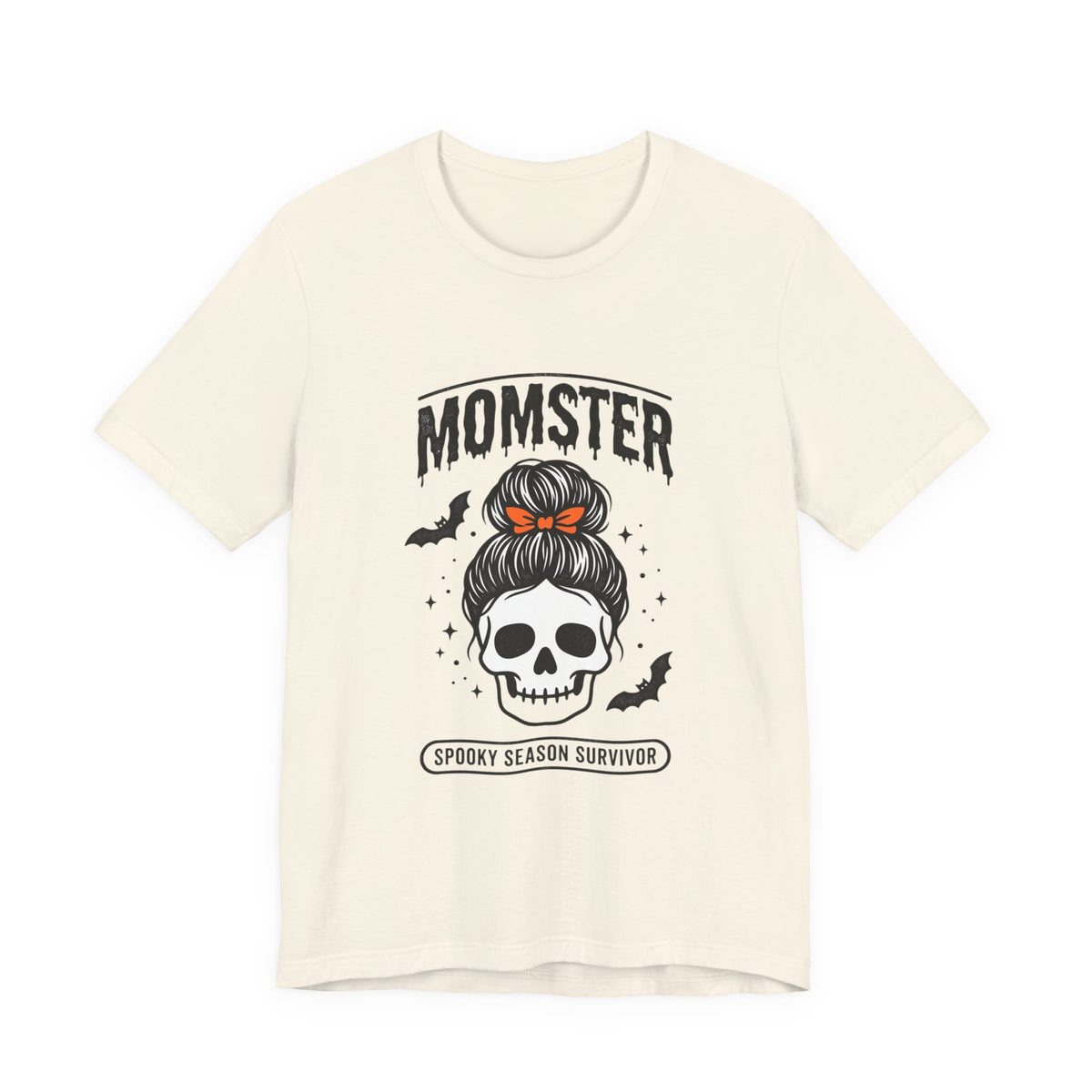 Momster Skull Momster Tee | Halloween mom, bats & spooky lettering