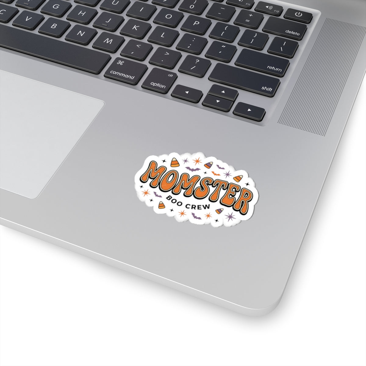 Momster Boo Crew Kiss-Cut Sticker | Halloween Mom, Cute Gothic Pumpkin Colors