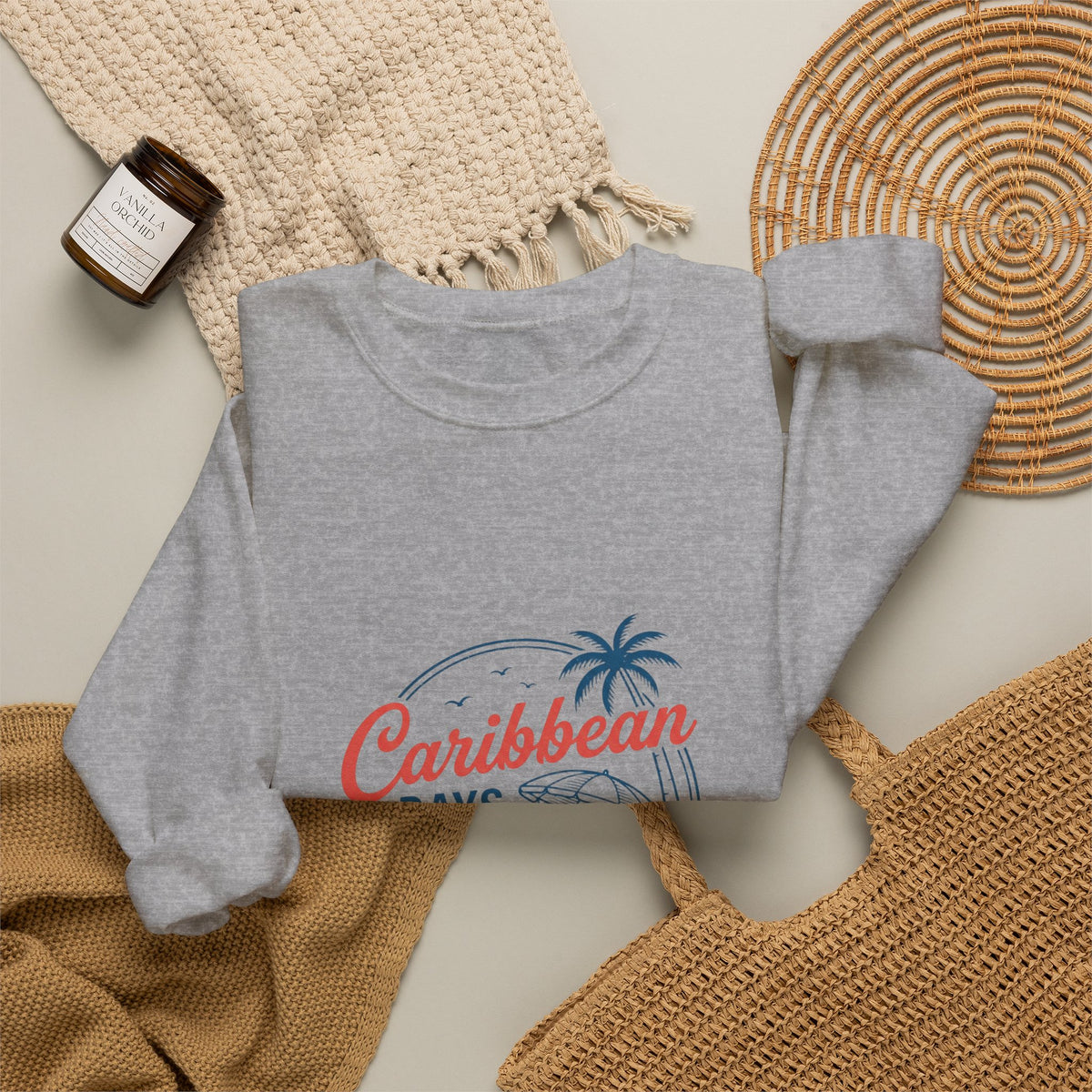 Caribbean Days Tropical Cruise Sweatshirt | Nautical Palm Beach Vibes