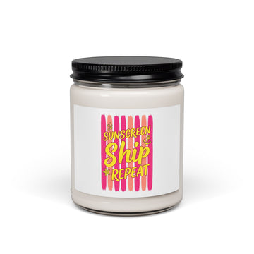 Sunscreen Ship Repeat Candle | Scented Soy, Tropical Cruise Vibes
