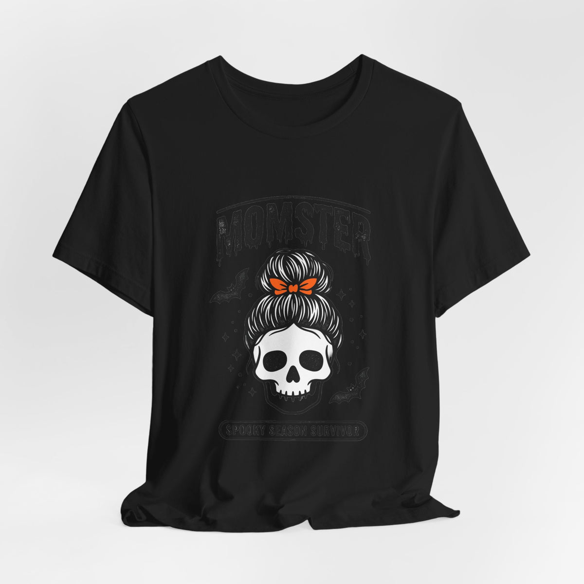 Momster Skull Momster Tee | Halloween mom, bats & spooky lettering