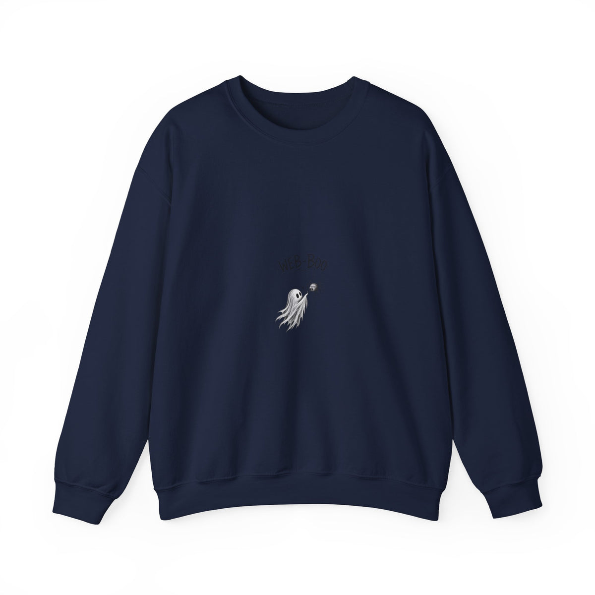 Ghost & Spider web sweatshirt — "Wee-Boo" Cute Halloween Crewneck