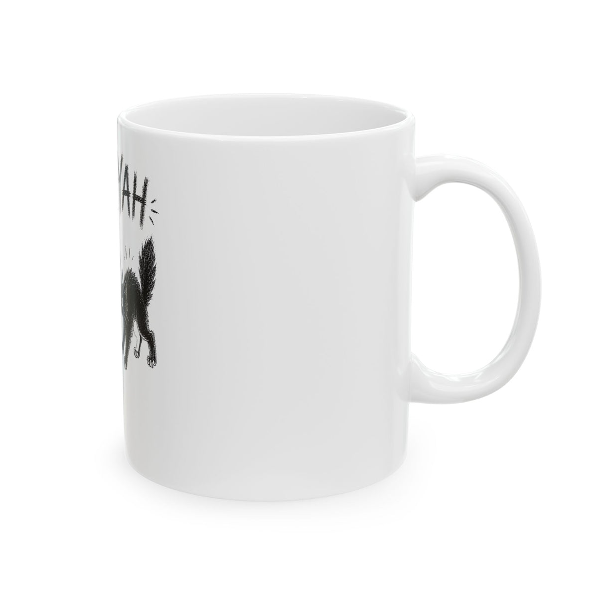 Halloween Boo-Yah Ceramic Mug — Ghost & Black Cat 11oz/15oz