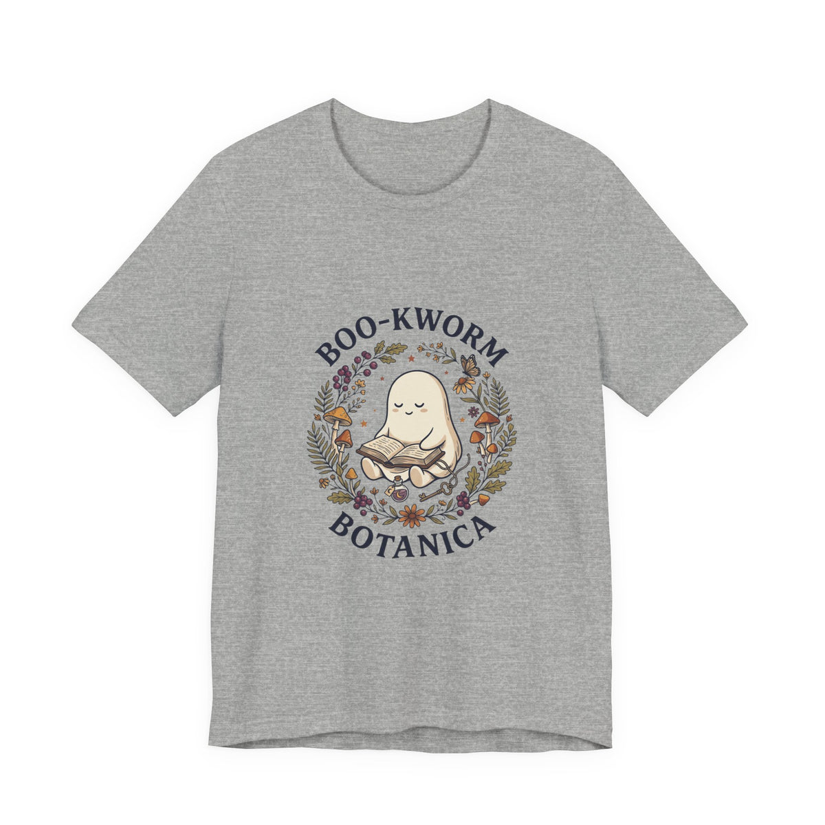Boo-Kworm Botanica Tee | Spooky Reader, Cute Ghost Reading