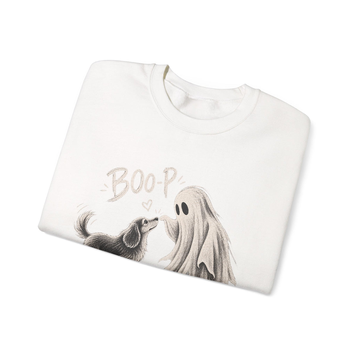 Halloween Ghost & Dog "Boop" Crewneck Sweatshirt