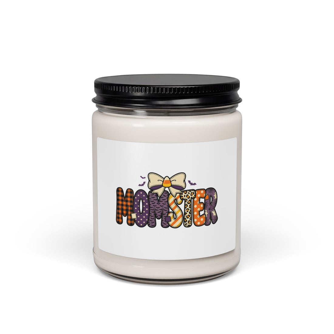 Momster Halloween Soy Candle, Momster Scented Candle | Purple Orange Spooky