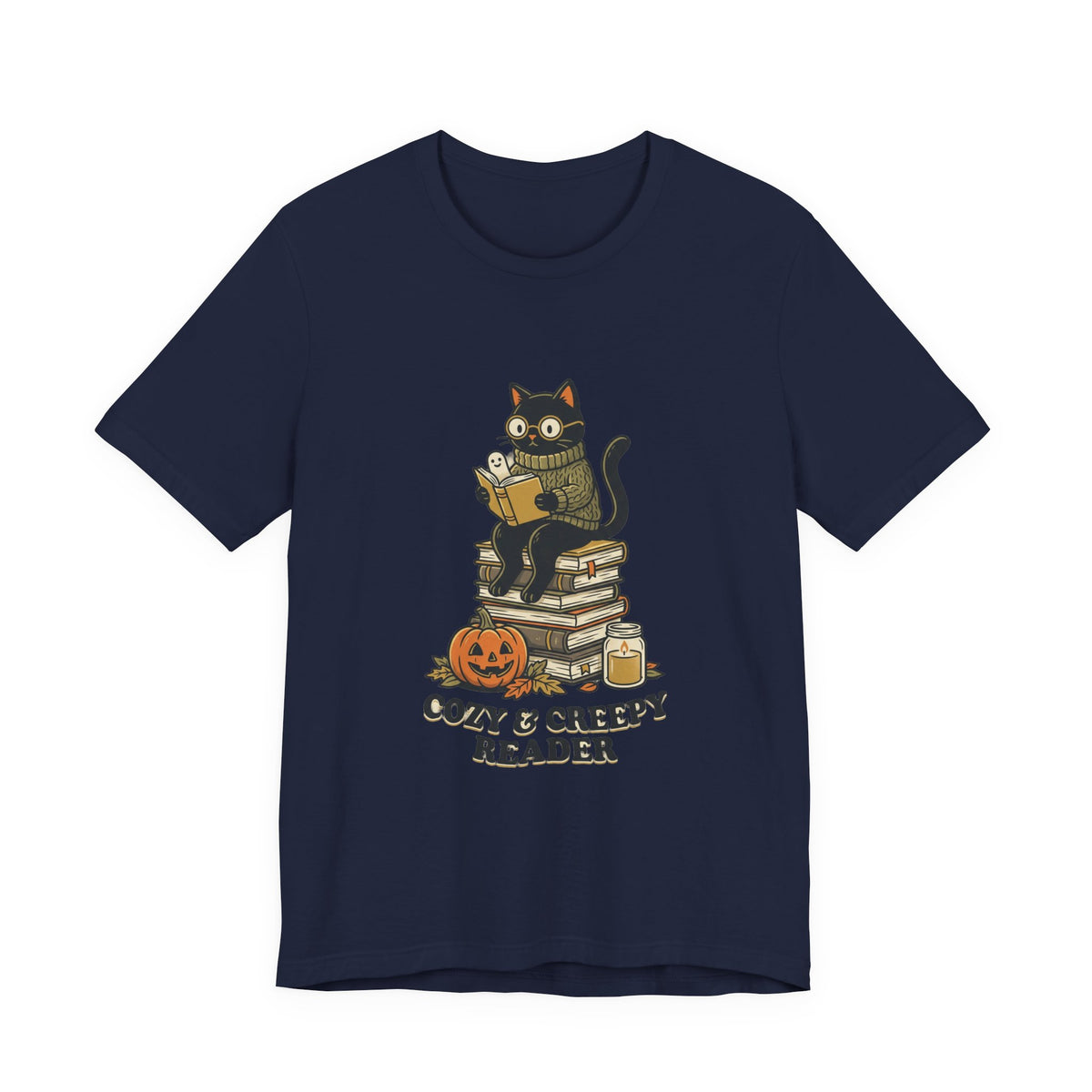 Cozy & Creepy Reader T-Shirt | Spooky Reader Halloween Bookish Shirt