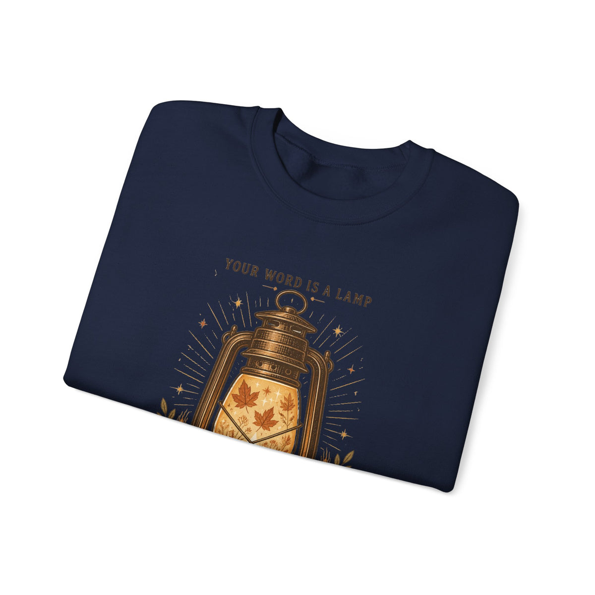 Your Word Is A Lamp Crewneck Sweatshirt | Christian Autumn, Psalm 119:105