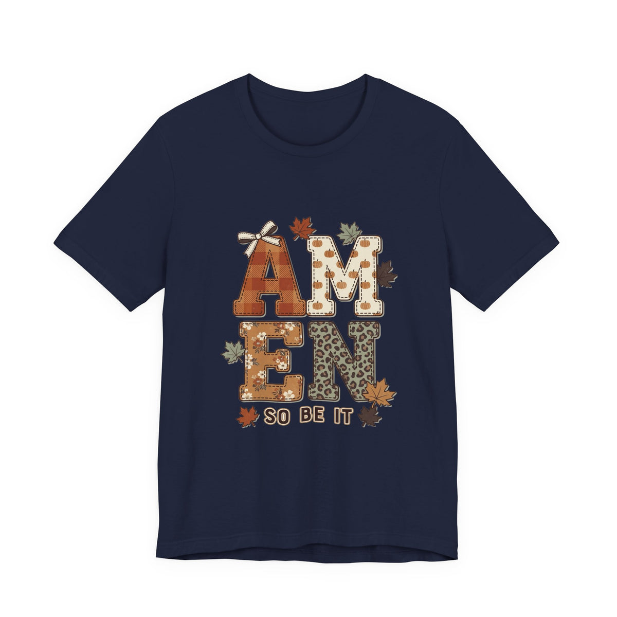 Amen So Be It Tee | Christian Autumn, Fall Leaves & Pumpkin Script