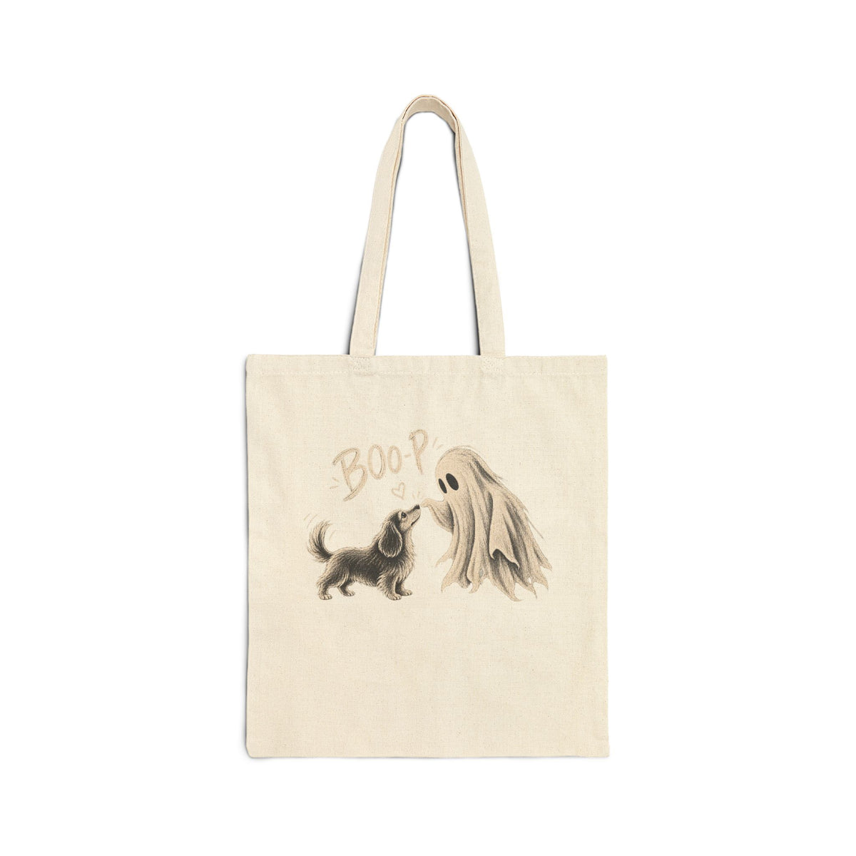 Halloween Dog 'Boo!' Canvas Tote Bag