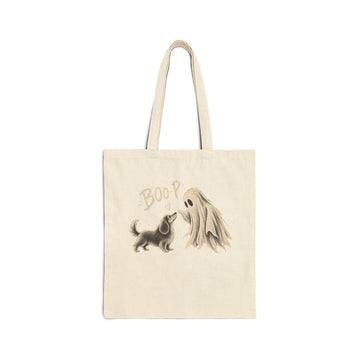 Halloween Dog 'Boo!' Canvas Tote Bag