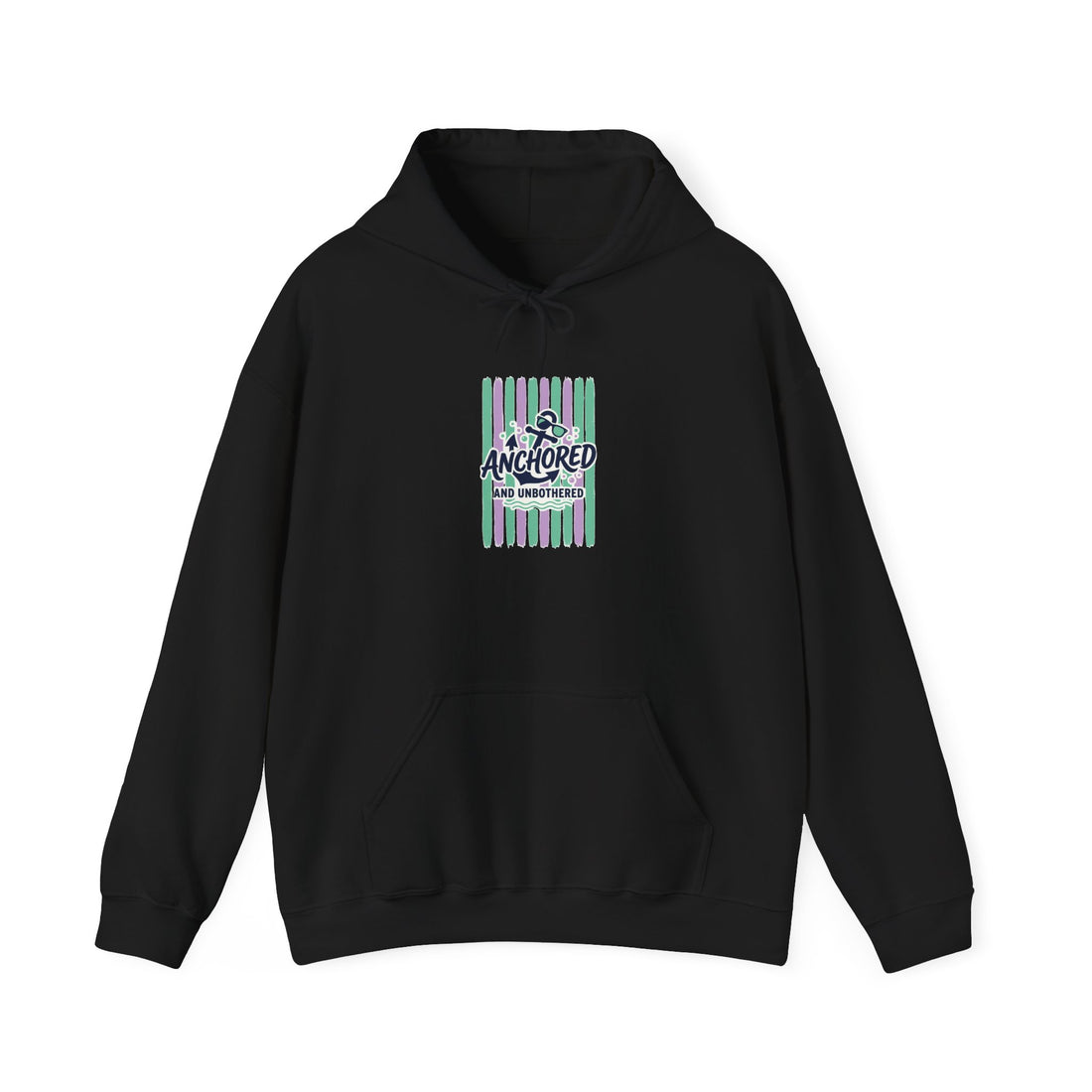 Anchored Nautical Hoodie | Cruise Vacation, Tropical Stripe Anchor