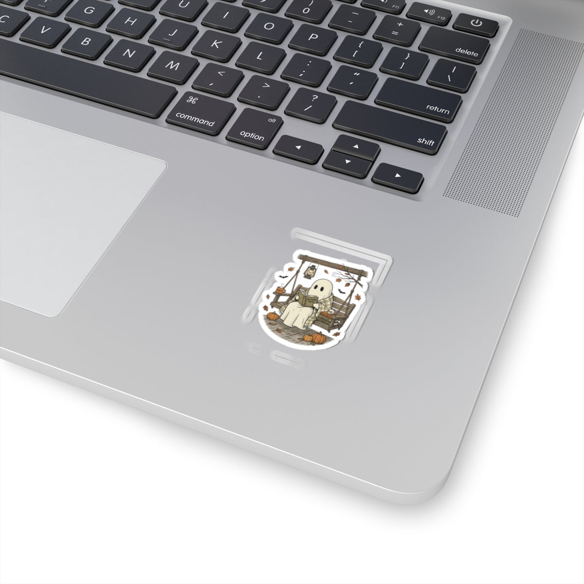 Ghost Reading on Porch Sticker | Spooky Reader, Halloween Bookish