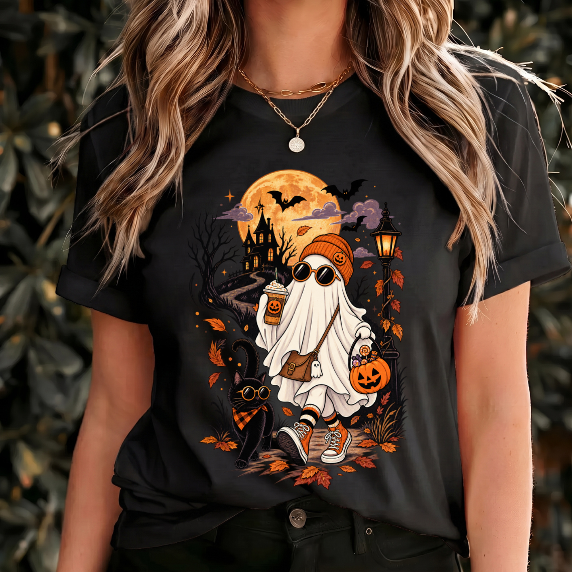 Funny Ghost Shirts, Halloween Shirts Spooky Season, Halloween Graphic Tee Cute, Halloween Shirt Retro Design, Cozy Halloween T-shirt