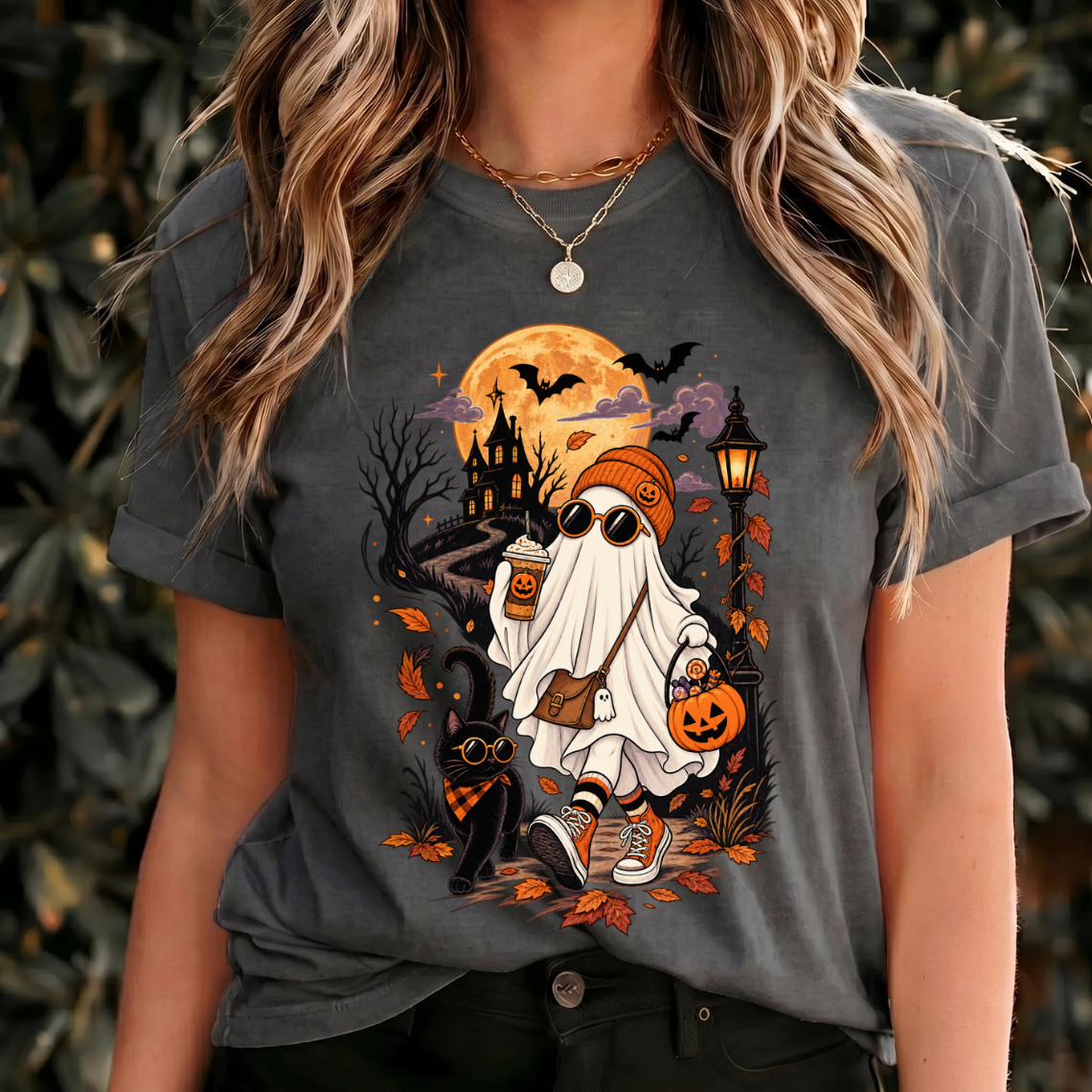 Funny Ghost Shirts, Halloween Shirts Spooky Season, Halloween Graphic Tee Cute, Halloween Shirt Retro Design, Cozy Halloween T-shirt