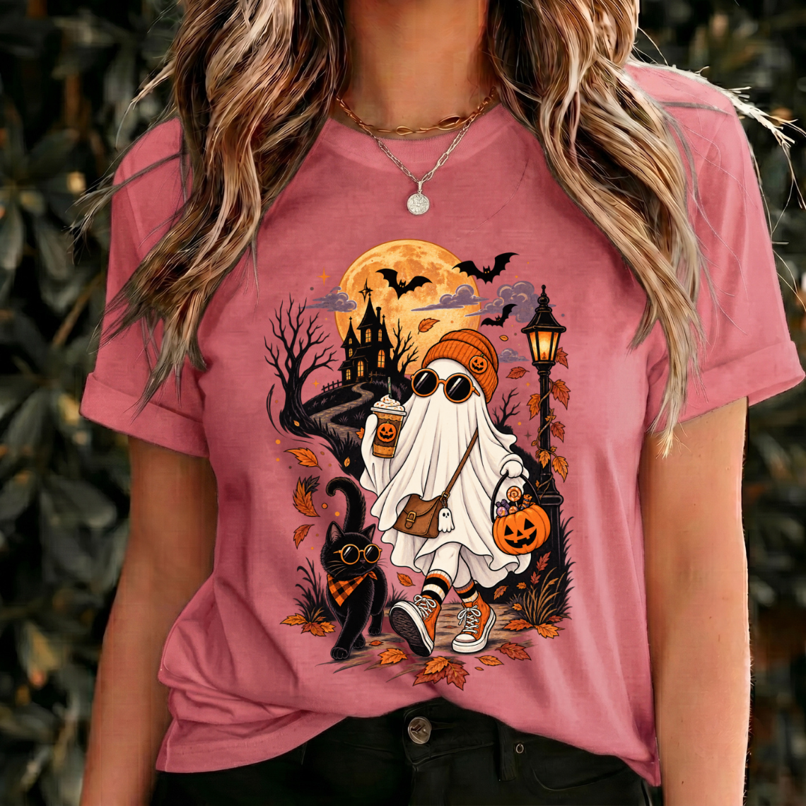 Funny Ghost Shirts, Halloween Shirts Spooky Season, Halloween Graphic Tee Cute, Halloween Shirt Retro Design, Cozy Halloween T-shirt