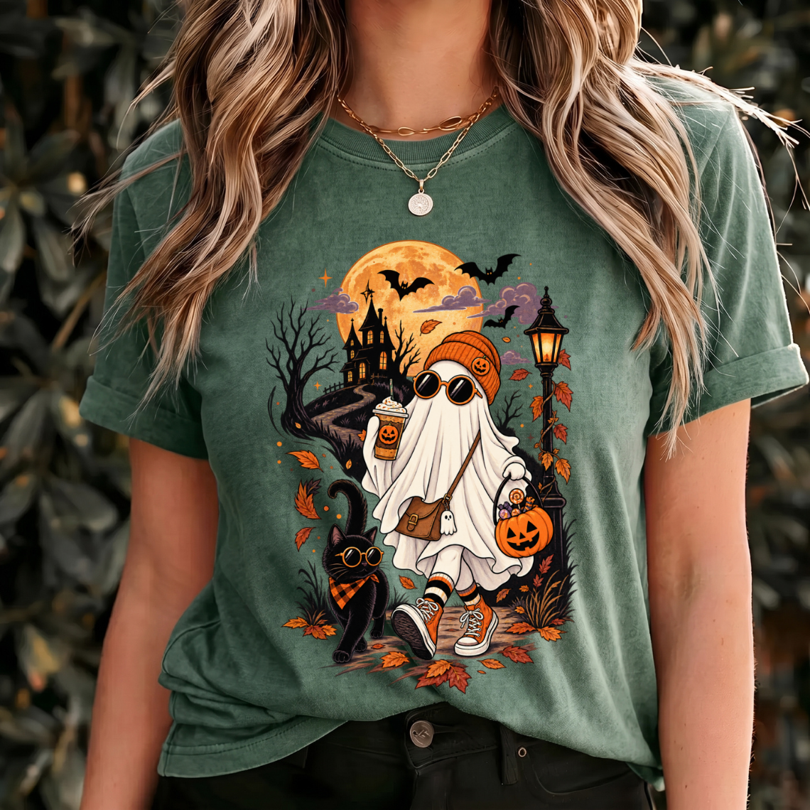 Funny Ghost Shirts, Halloween Shirts Spooky Season, Halloween Graphic Tee Cute, Halloween Shirt Retro Design, Cozy Halloween T-shirt