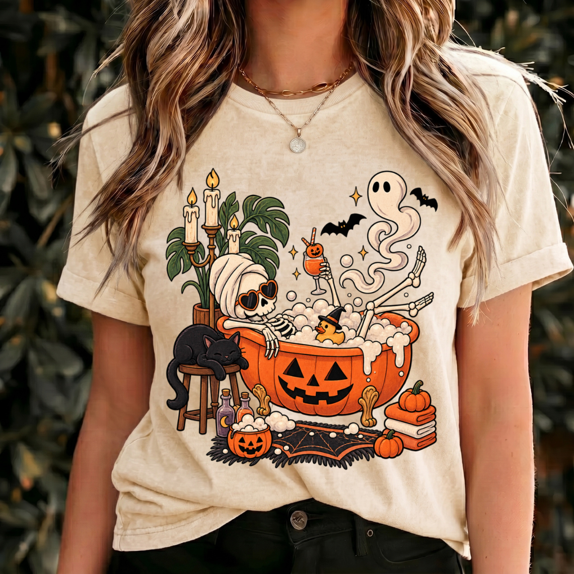 Skeleton Tshirt Womens, Cute Halloween Tshirt Vintage, Halloween Graphic Tee Cute, Halloween Shirt Retro Design, Cozy Halloween Shirt
