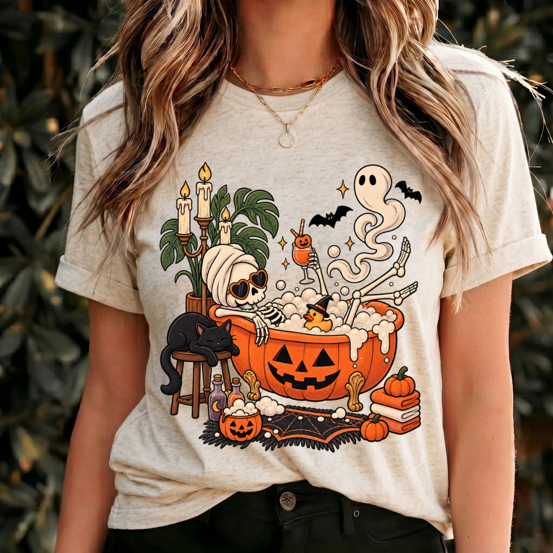 Skeleton Tshirt Womens, Cute Halloween Tshirt Vintage, Halloween Graphic Tee Cute, Halloween Shirt Retro Design, Cozy Halloween Shirt