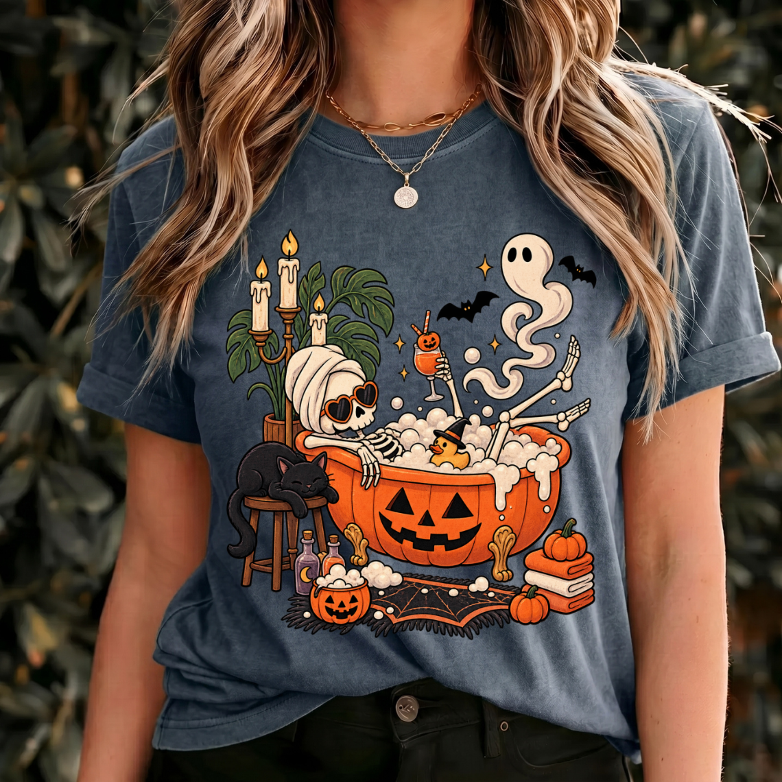 Skeleton Tshirt Womens, Cute Halloween Tshirt Vintage, Halloween Graphic Tee Cute, Halloween Shirt Retro Design, Cozy Halloween Shirt
