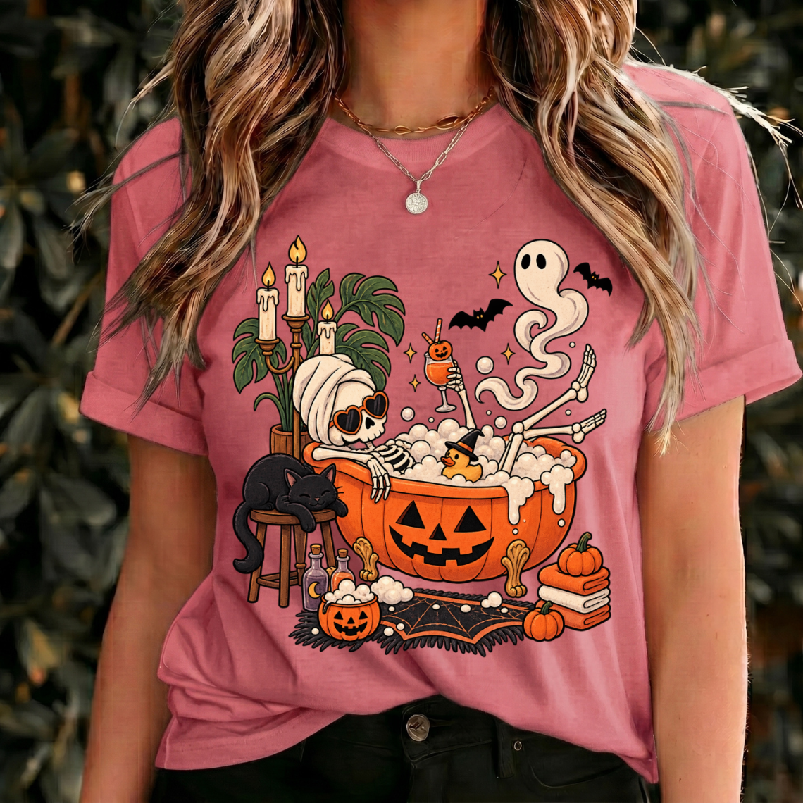 Skeleton Tshirt Womens, Cute Halloween Tshirt Vintage, Halloween Graphic Tee Cute, Halloween Shirt Retro Design, Cozy Halloween Shirt