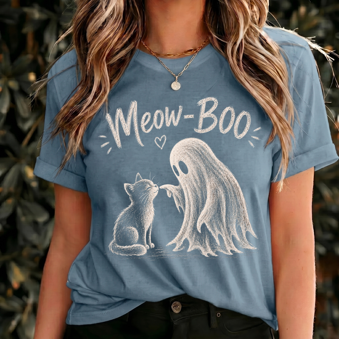 Meow Boo Halloween Shirt, Cute Ghost Cat Shirt, Spooky Cat Tee, Vintage Halloween Design, Black Cat Lover Gift, Cozy Spooky