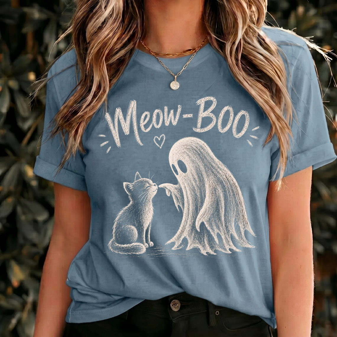 Meow Boo Halloween Shirt, Cute Ghost Cat Shirt, Spooky Cat Tee, Vintage Halloween Design, Black Cat Lover Gift, Cozy Spooky