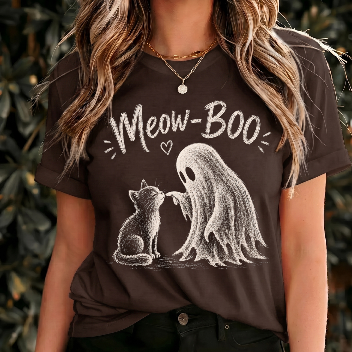 Meow Boo Halloween Shirt, Cute Ghost Cat Shirt, Spooky Cat Tee, Vintage Halloween Design, Black Cat Lover Gift, Cozy Spooky