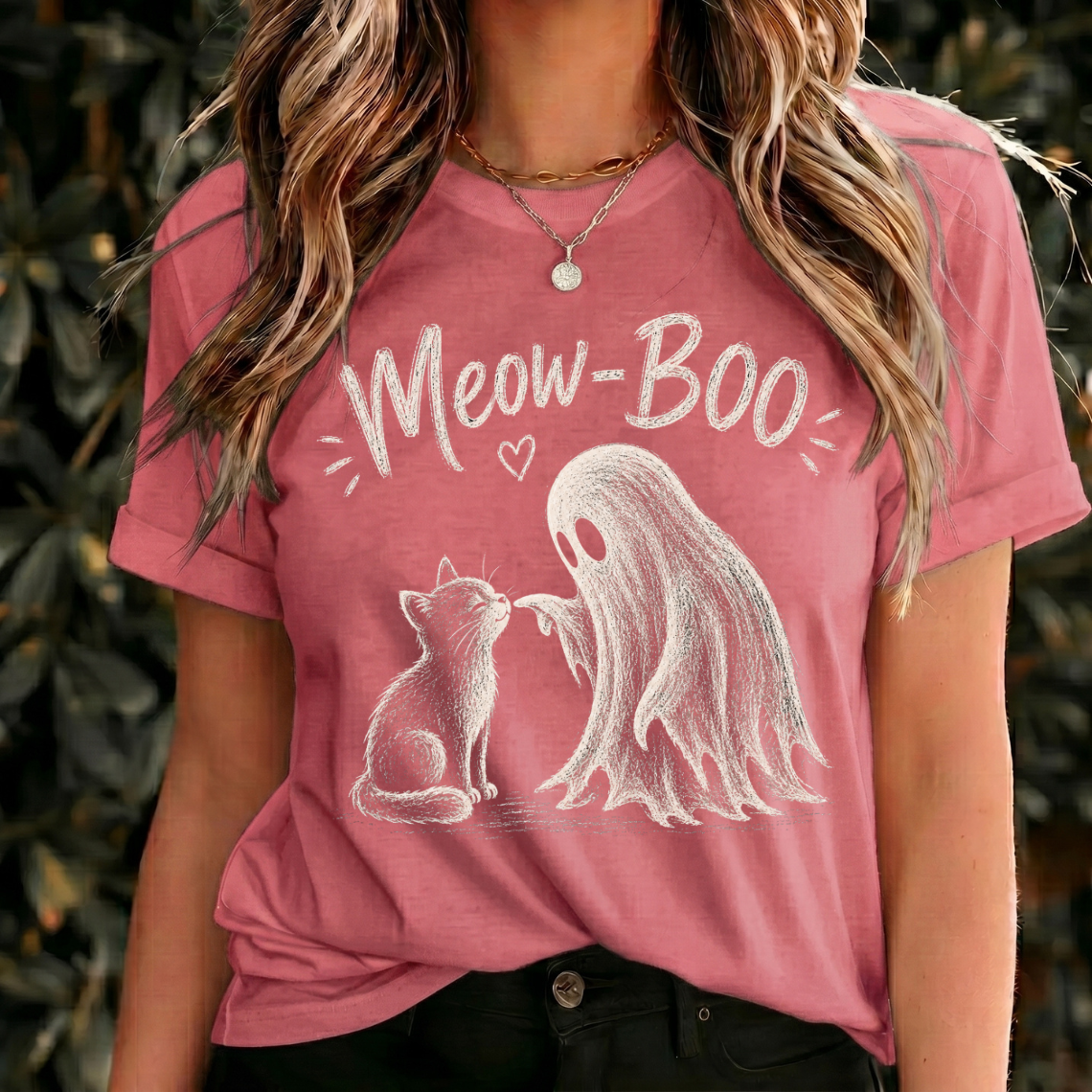 Meow Boo Halloween Shirt, Cute Ghost Cat Shirt, Spooky Cat Tee, Vintage Halloween Design, Black Cat Lover Gift, Cozy Spooky