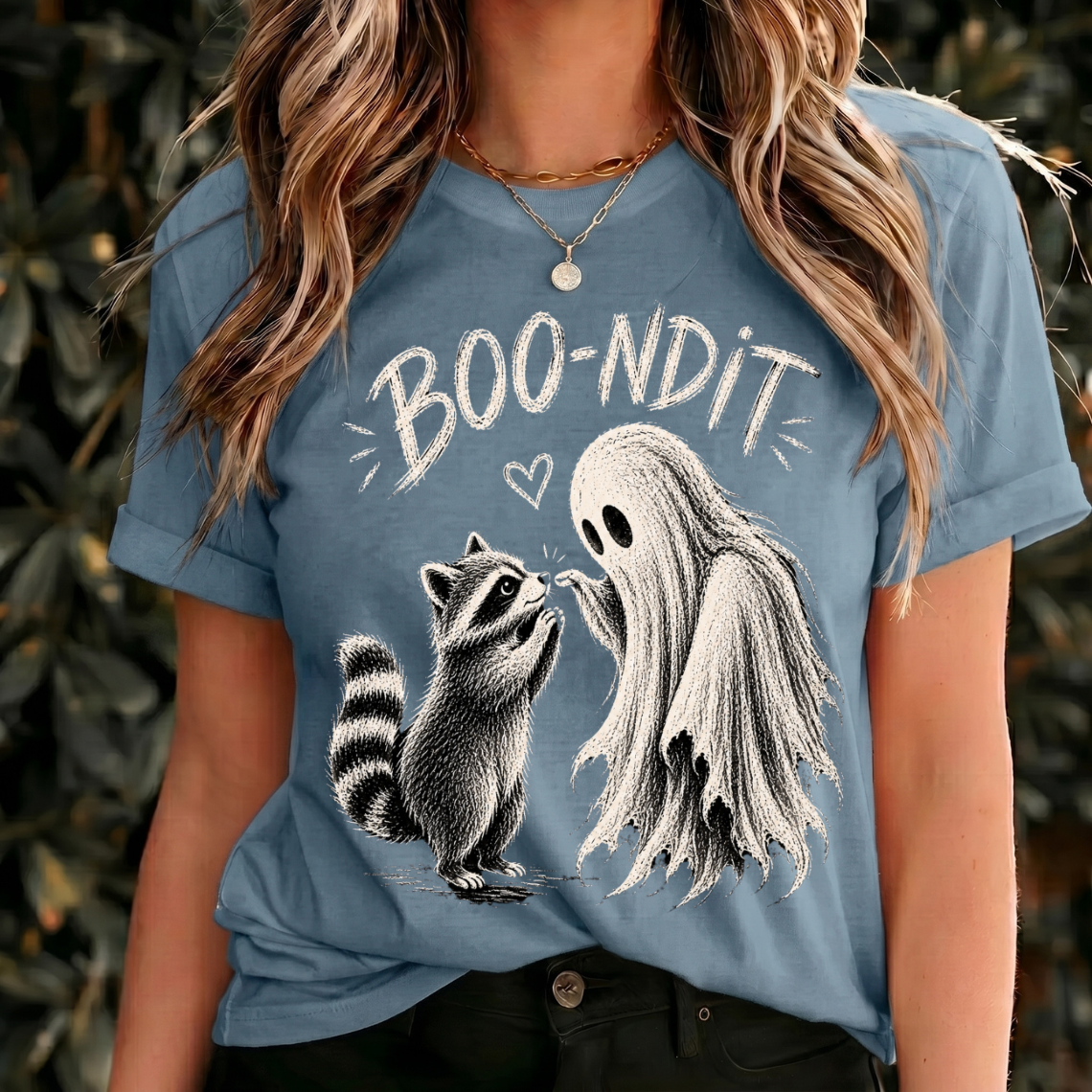 Boo and Kiss Halloween Shirt, Cute Ghost Raccoon Tee, Spooky Animal Shirt, Vintage Halloween Graphic, Raccoon Lover Gift