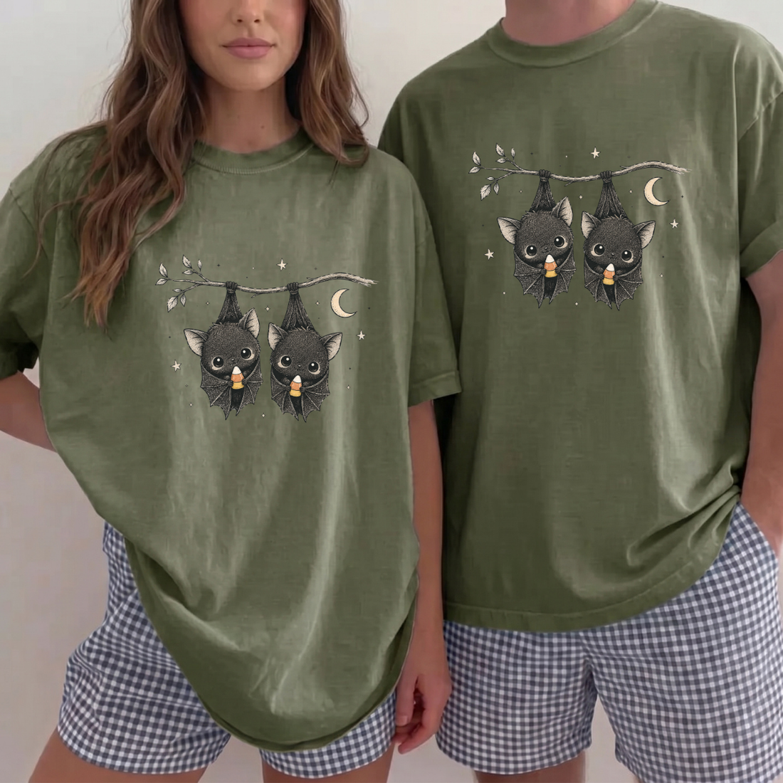 Cute Bat Halloween Shirt, Candy Corn Bat Shirt, Spooky Couple Tee, Halloween Bat Shirt, Cute Gothic Halloween, Fall Spooky Shirt