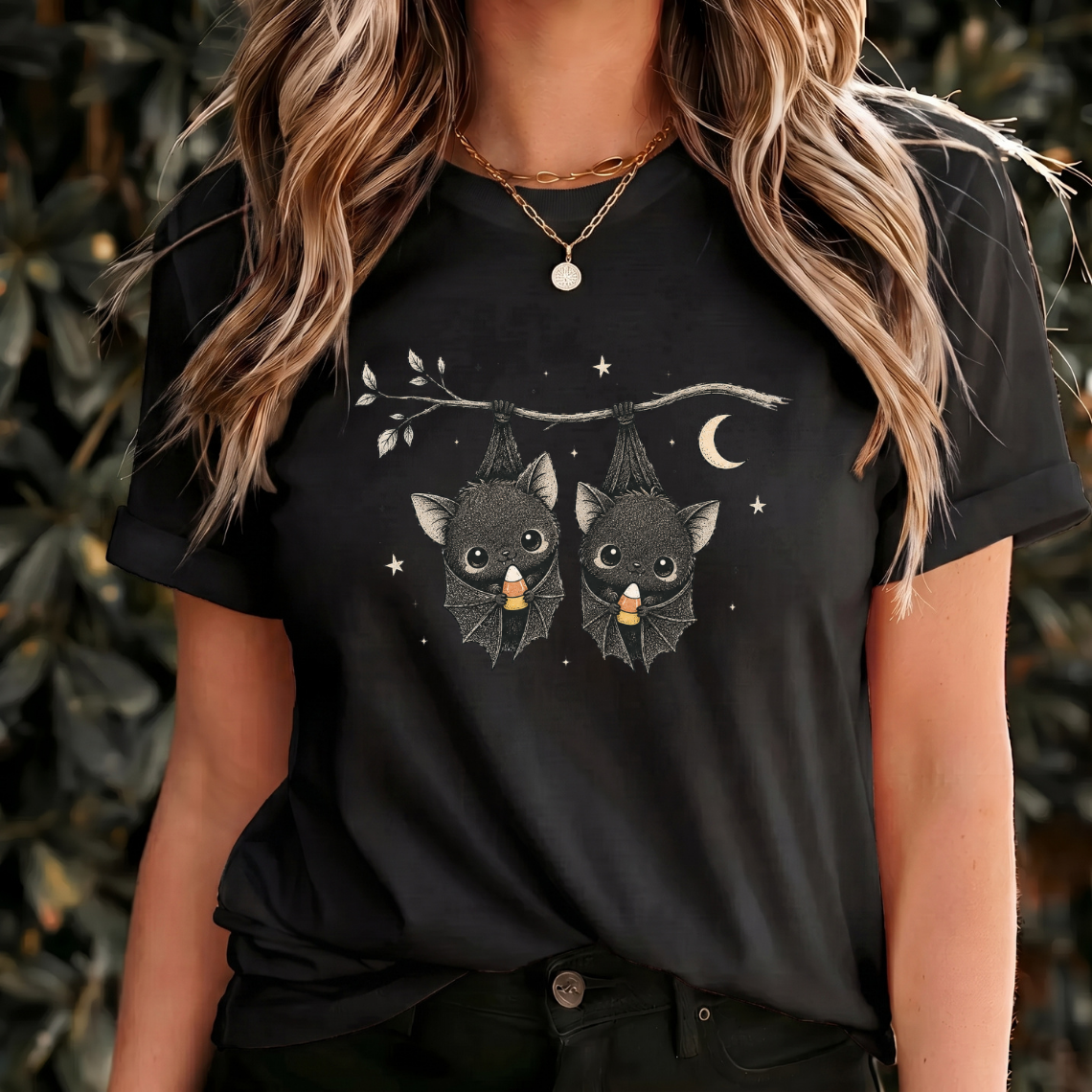 Cute Bat Halloween Shirt, Candy Corn Bat Shirt, Spooky Couple Tee, Halloween Bat Shirt, Cute Gothic Halloween, Fall Spooky Shirt