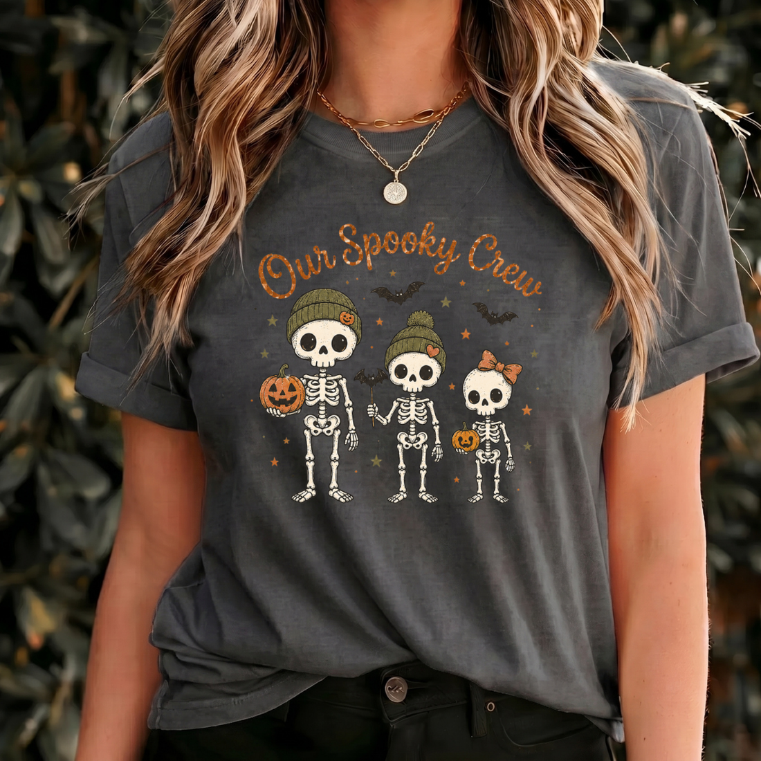 Our Spooky Crew Shirt, Skeleton Family Halloween Shirt, Cute Halloween Family Tee, Spooky Season Shirt, Matching Family Shirt