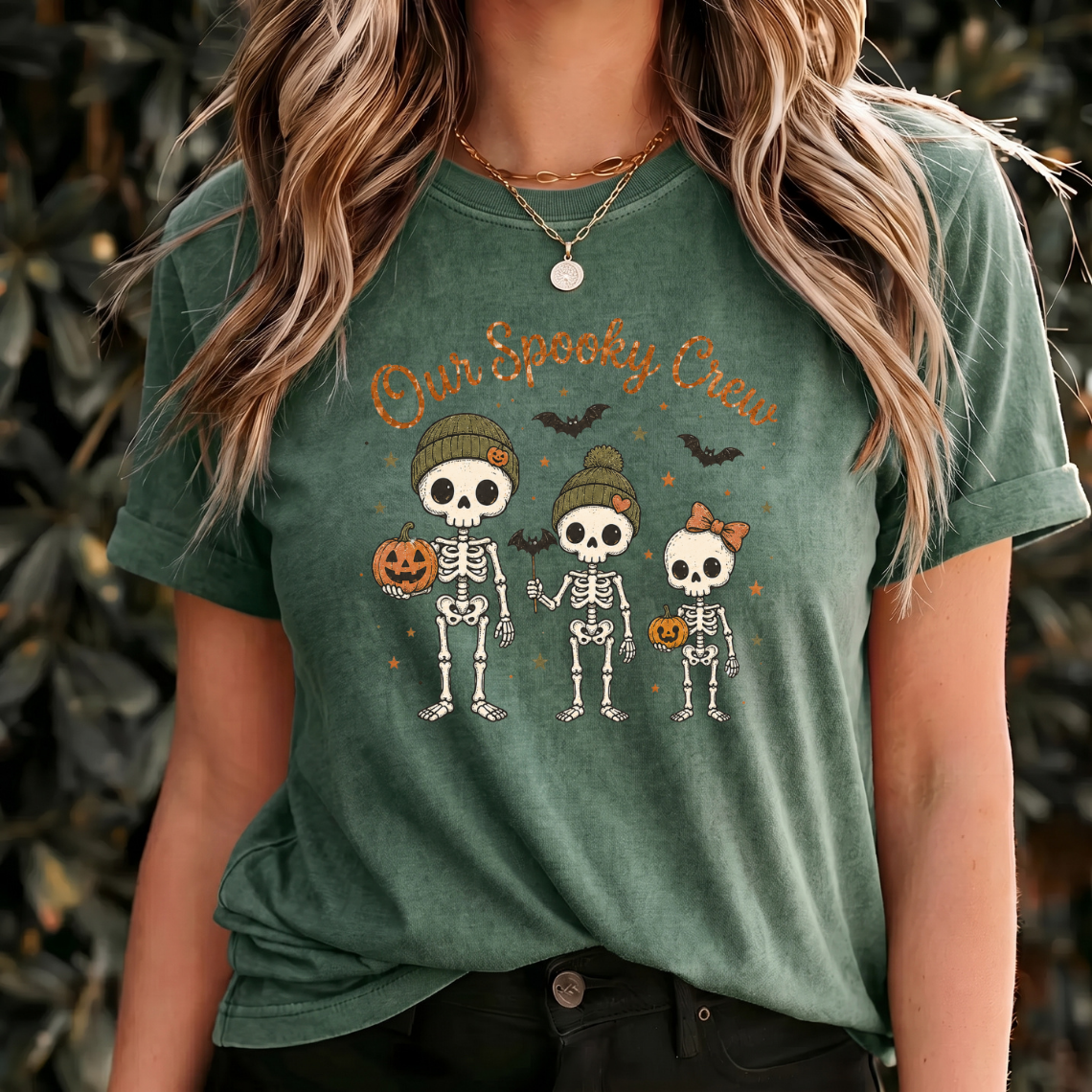 Our Spooky Crew Shirt, Skeleton Family Halloween Shirt, Cute Halloween Family Tee, Spooky Season Shirt, Matching Family Shirt