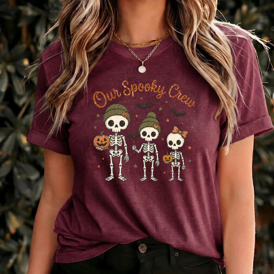 Our Spooky Crew Shirt, Skeleton Family Halloween Shirt, Cute Halloween Family Tee, Spooky Season Shirt, Matching Family Shirt