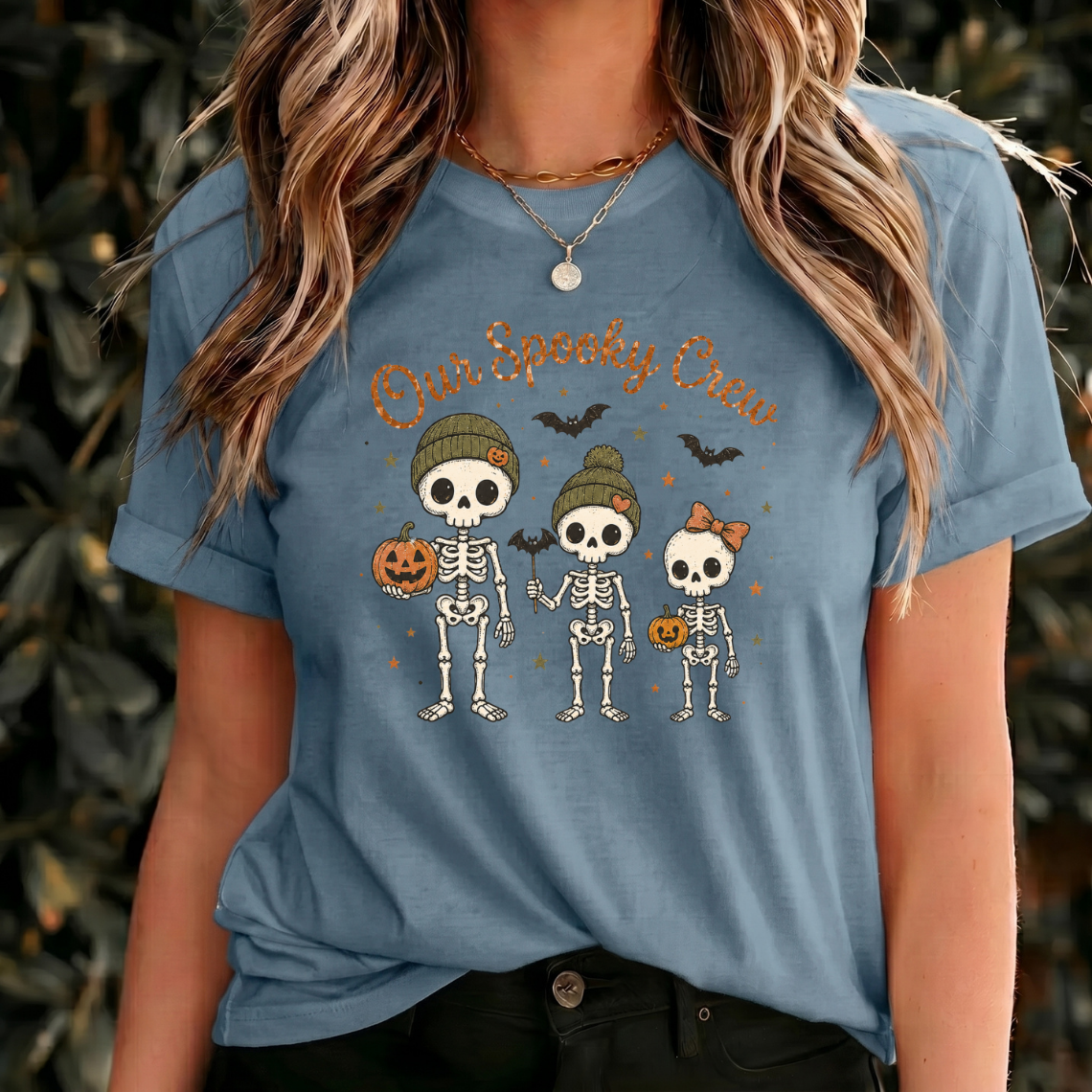 Our Spooky Crew Shirt, Skeleton Family Halloween Shirt, Cute Halloween Family Tee, Spooky Season Shirt, Matching Family Shirt