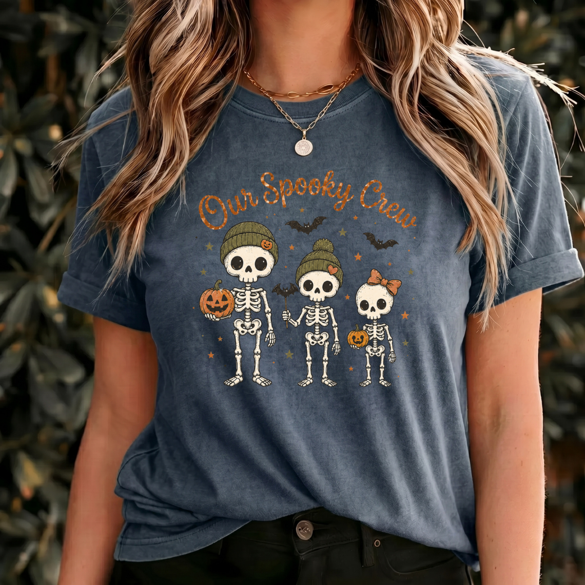 Our Spooky Crew Shirt, Skeleton Family Halloween Shirt, Cute Halloween Family Tee, Spooky Season Shirt, Matching Family Shirt