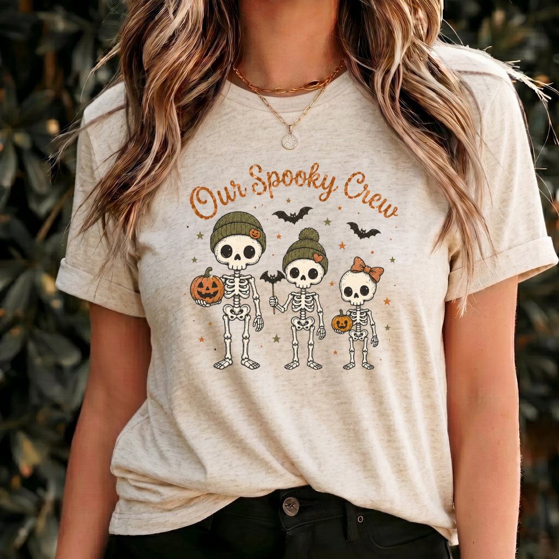 Our Spooky Crew Shirt, Skeleton Family Halloween Shirt, Cute Halloween Family Tee, Spooky Season Shirt, Matching Family Shirt