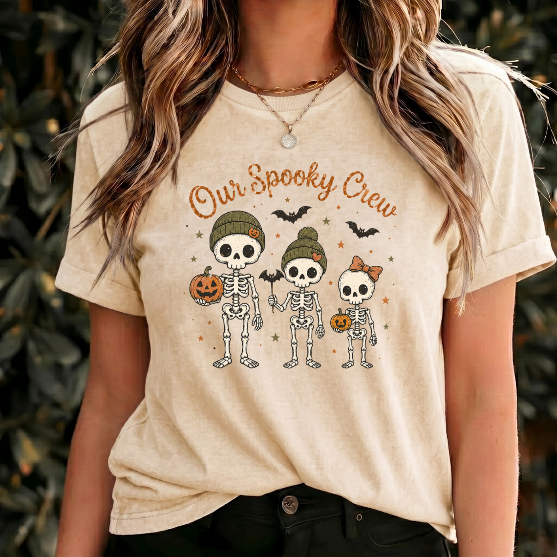 Our Spooky Crew Shirt, Skeleton Family Halloween Shirt, Cute Halloween Family Tee, Spooky Season Shirt, Matching Family Shirt