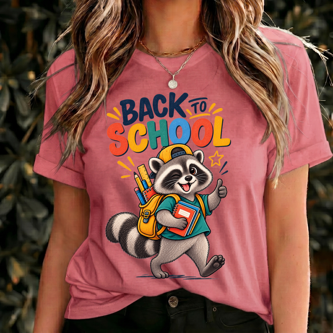 Back to School Raccoon Shirt, Cute School Shirt, Raccoon Student Tee, Kids Back to School Shirt, School Spirit Shirt, Book Lover Gift