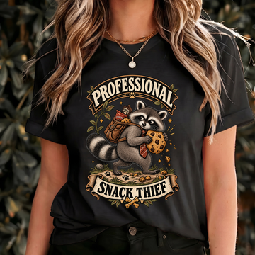 Funny Raccoon Shirt, Professional Snack Thief Tee, Vintage Animal Gift