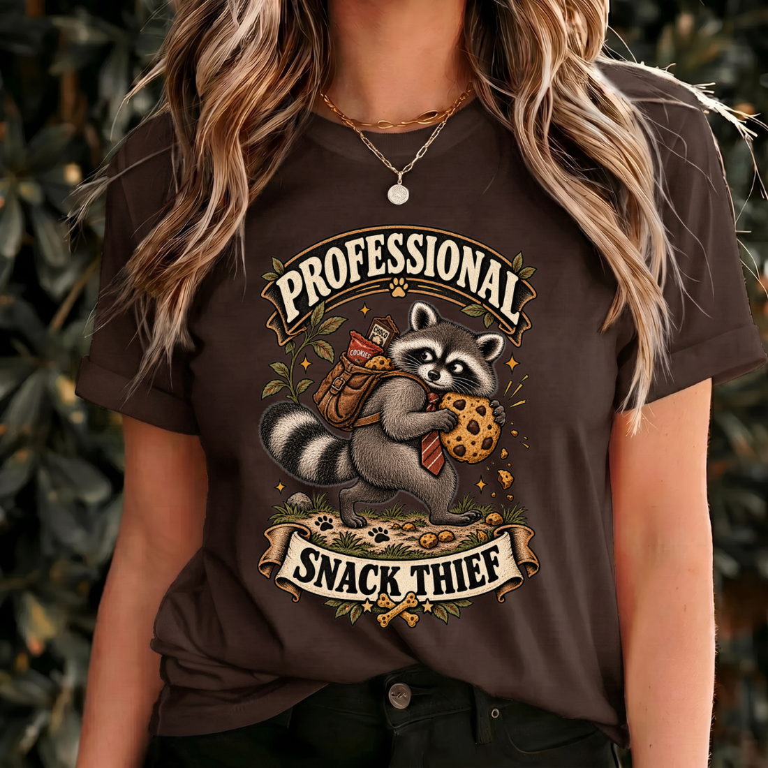 Funny Raccoon Shirt, Professional Snack Thief Tee, Vintage Animal Gift