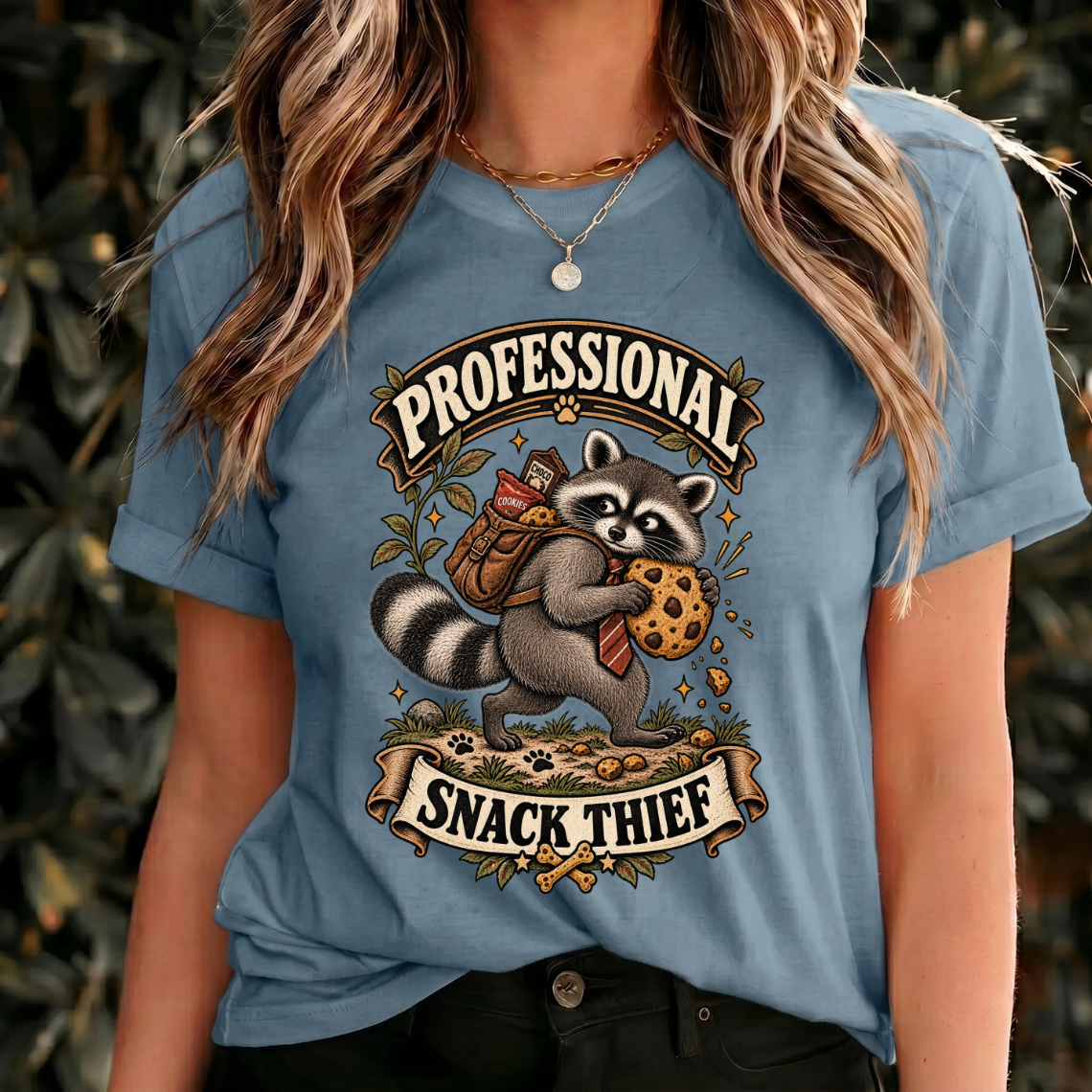 Funny Raccoon Shirt, Professional Snack Thief Tee, Vintage Animal Gift