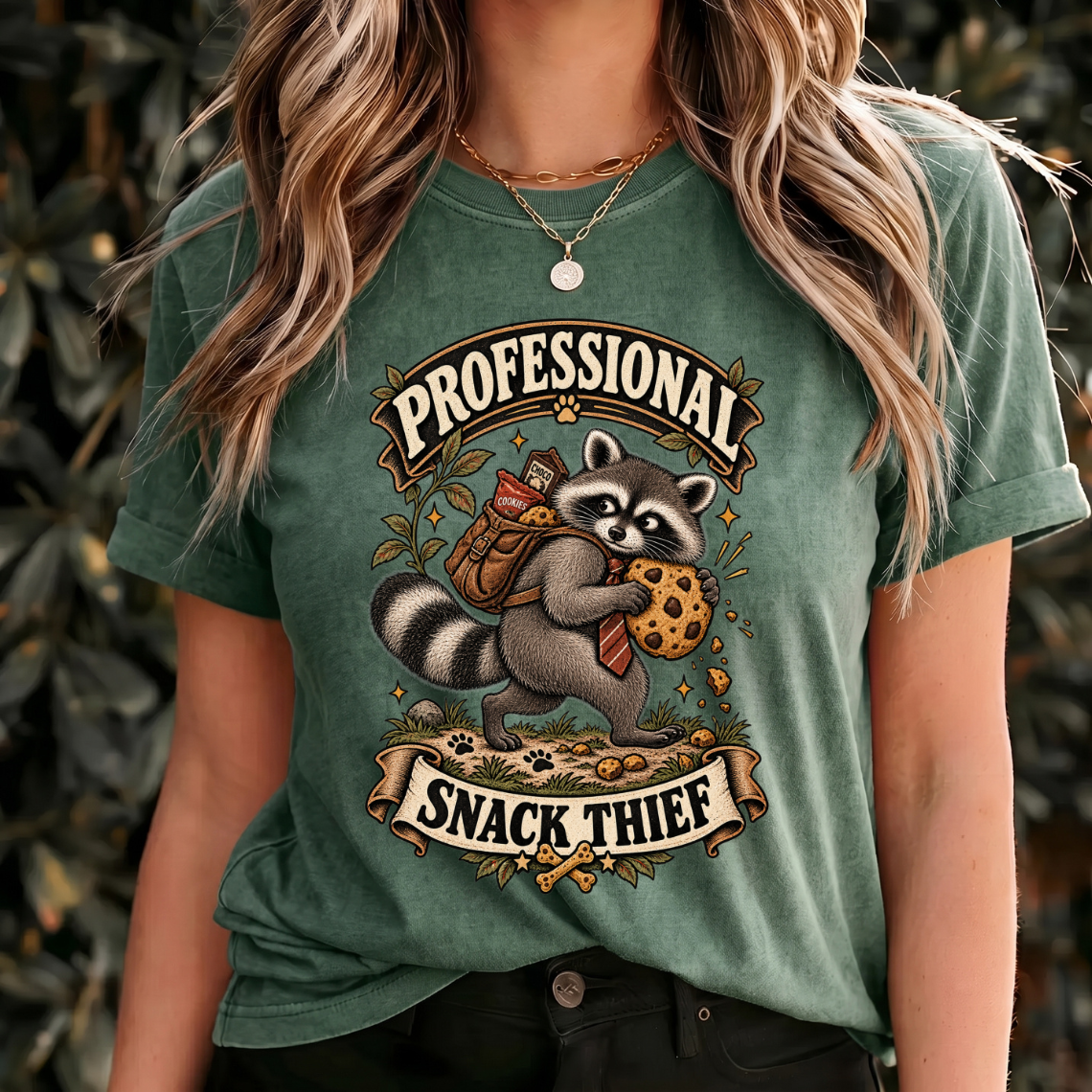Funny Raccoon Shirt, Professional Snack Thief Tee, Vintage Animal Gift
